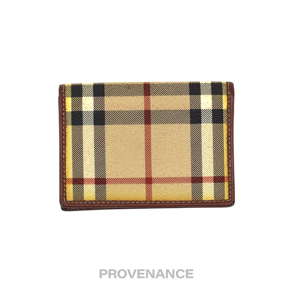 🔴 Burberry Pocket Organizer Wallet - Haymarket Check Brown - Picture 2 of 9